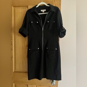 Michael Kors Black Zip-Up Dress